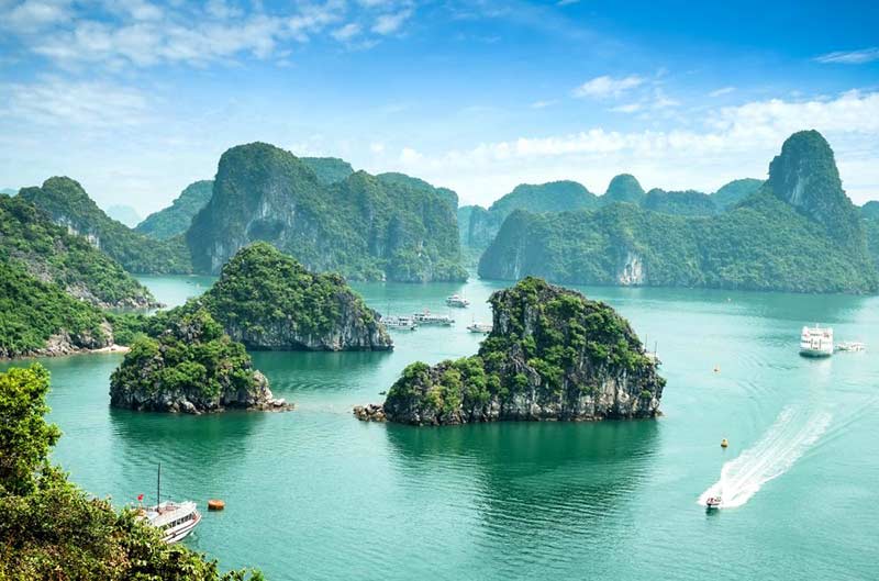 Beautifull green islands and green blue sea